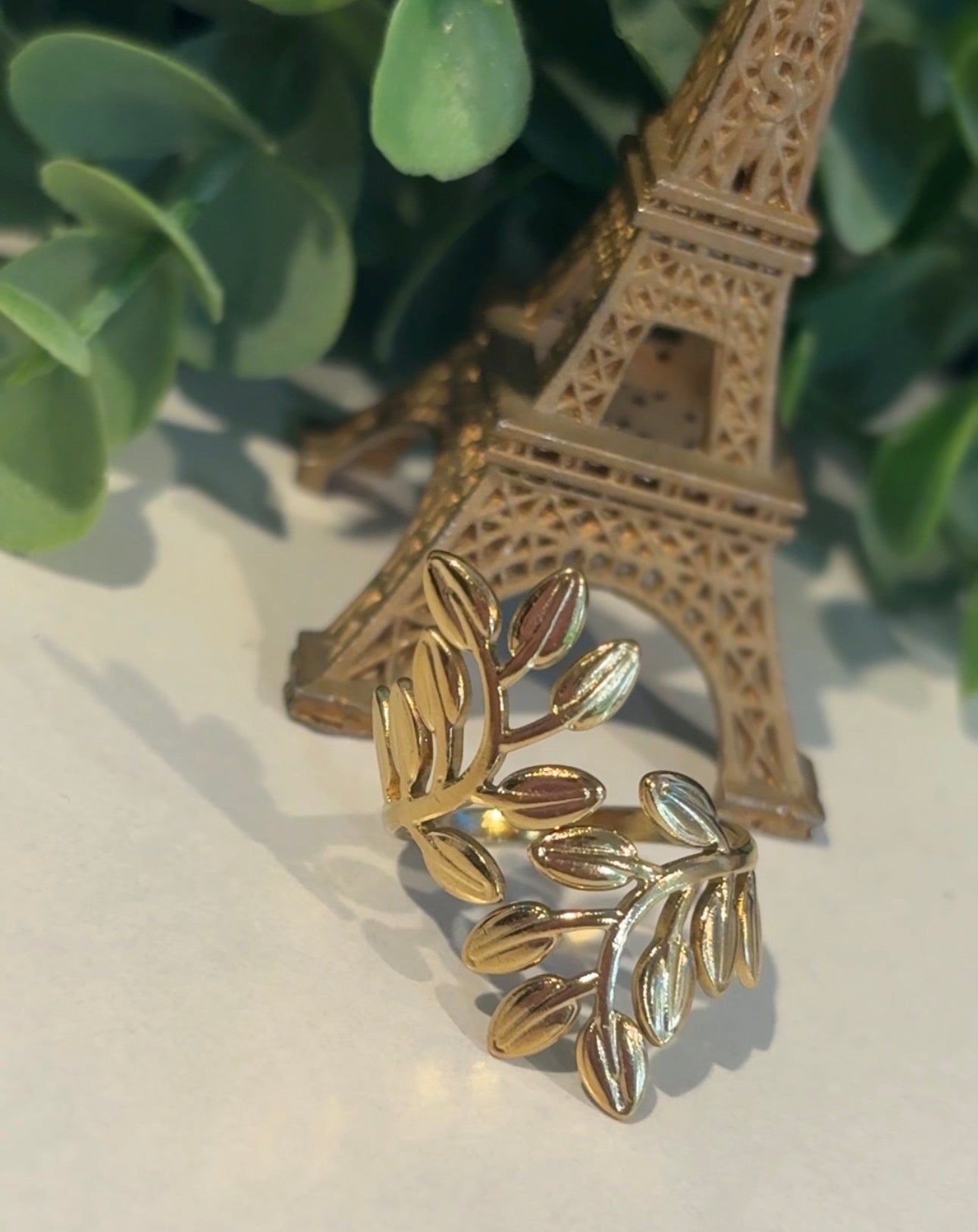 18K Gold Plated Forever Shine Leaves Ring | Dainty Gold Ring| Minimalist Jewelry | Summer Jewelry Gift for Her