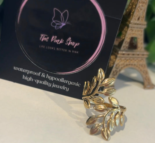 18K Gold Plated Forever Shine Leaves Ring | Dainty Gold Ring| Minimalist Jewelry | Summer Jewelry Gift for Her